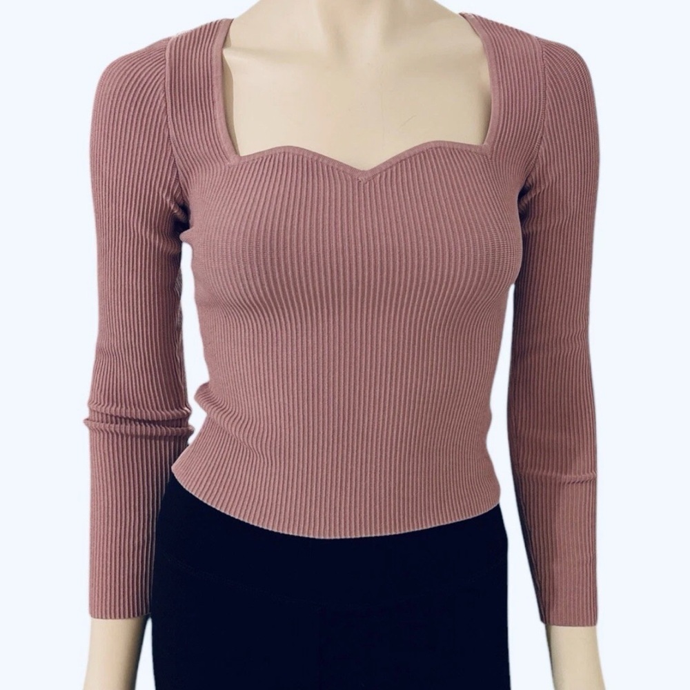 Women’s Aritzia Babaton Sculpt Knit Crop Stretch Pink/Rose NWT Sz XS $88